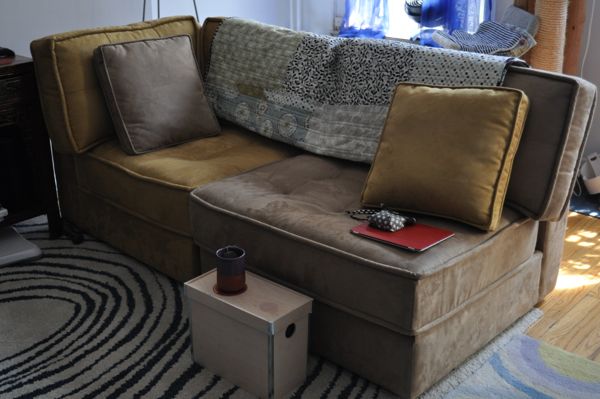 Back of Jelly Roll Quilt showing.