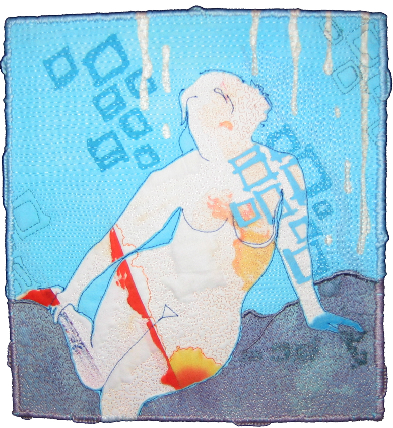 Repose, fiber art by Melanie Testa