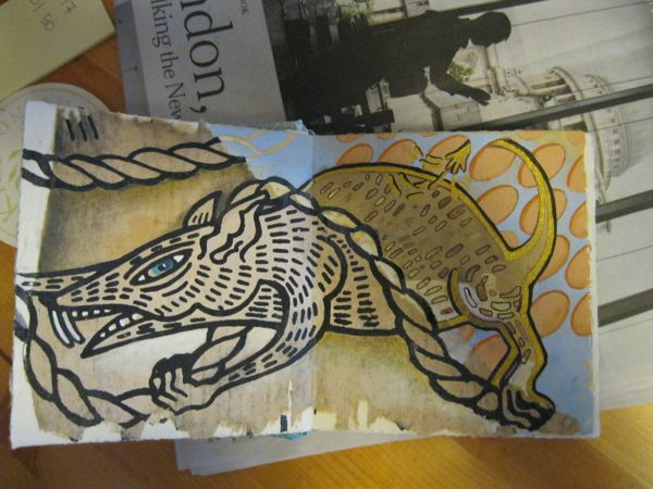 Different poster, collaged and completed in my 8" journal, melanietesta.com